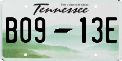 TN license plate B0913E
