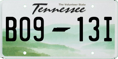 TN license plate B0913I