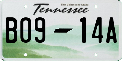 TN license plate B0914A