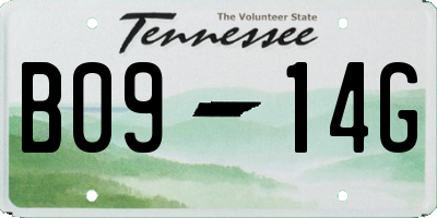 TN license plate B0914G