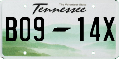 TN license plate B0914X