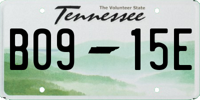 TN license plate B0915E