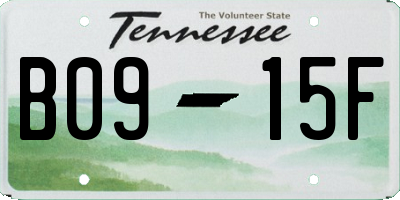 TN license plate B0915F