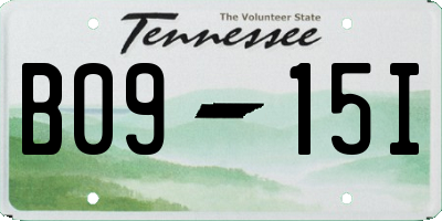 TN license plate B0915I