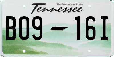 TN license plate B0916I