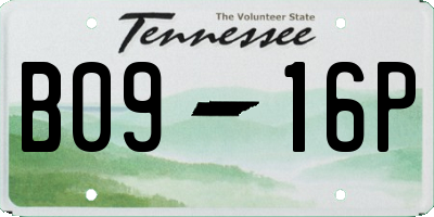 TN license plate B0916P