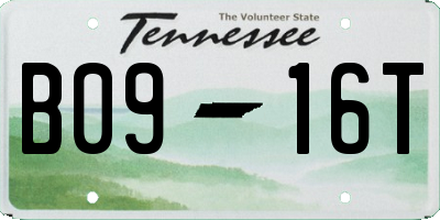 TN license plate B0916T