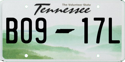 TN license plate B0917L