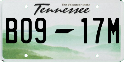 TN license plate B0917M