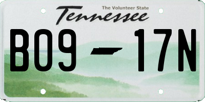 TN license plate B0917N