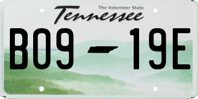 TN license plate B0919E