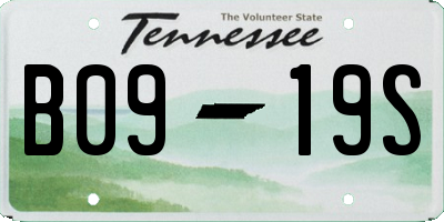 TN license plate B0919S
