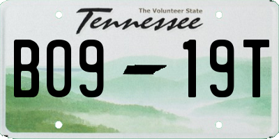 TN license plate B0919T