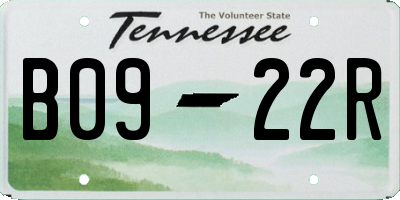 TN license plate B0922R