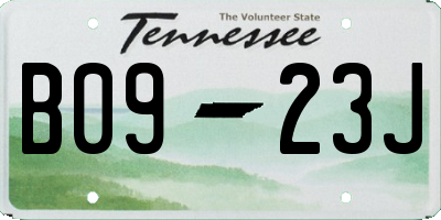 TN license plate B0923J