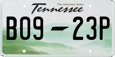 TN license plate B0923P