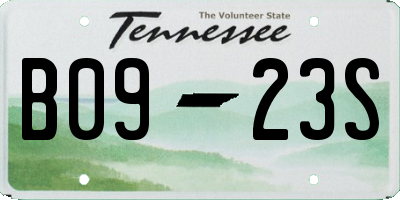 TN license plate B0923S