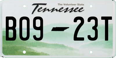 TN license plate B0923T