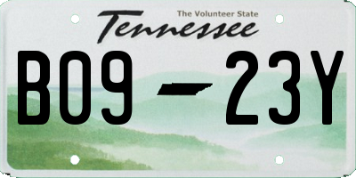 TN license plate B0923Y