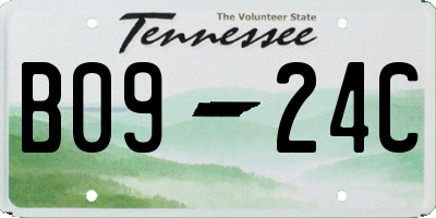TN license plate B0924C