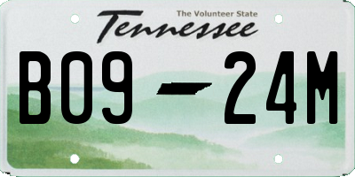 TN license plate B0924M