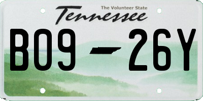 TN license plate B0926Y