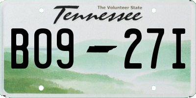 TN license plate B0927I