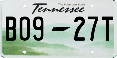 TN license plate B0927T