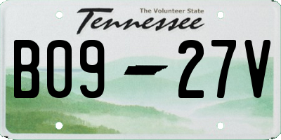 TN license plate B0927V