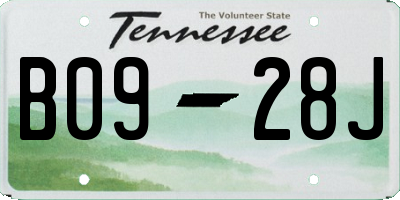 TN license plate B0928J