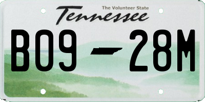TN license plate B0928M