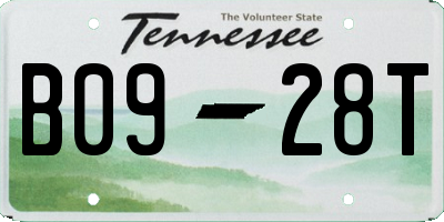 TN license plate B0928T