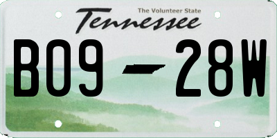 TN license plate B0928W