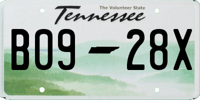 TN license plate B0928X