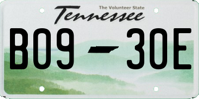 TN license plate B0930E