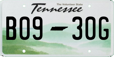 TN license plate B0930G
