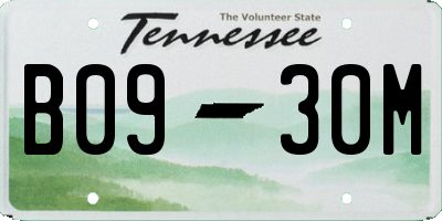 TN license plate B0930M