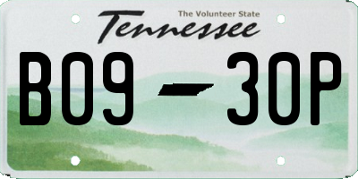 TN license plate B0930P