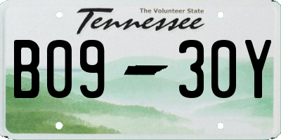 TN license plate B0930Y