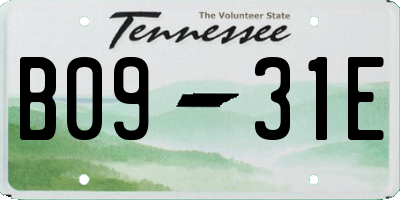 TN license plate B0931E