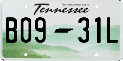 TN license plate B0931L