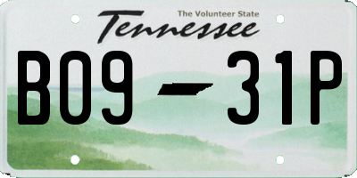 TN license plate B0931P