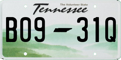 TN license plate B0931Q