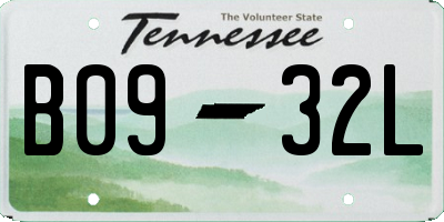 TN license plate B0932L