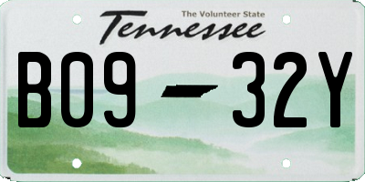 TN license plate B0932Y