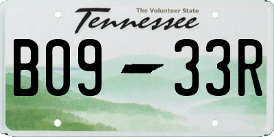 TN license plate B0933R