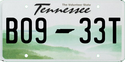 TN license plate B0933T