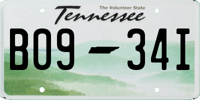 TN license plate B0934I