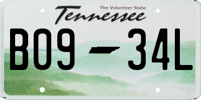 TN license plate B0934L