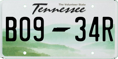 TN license plate B0934R